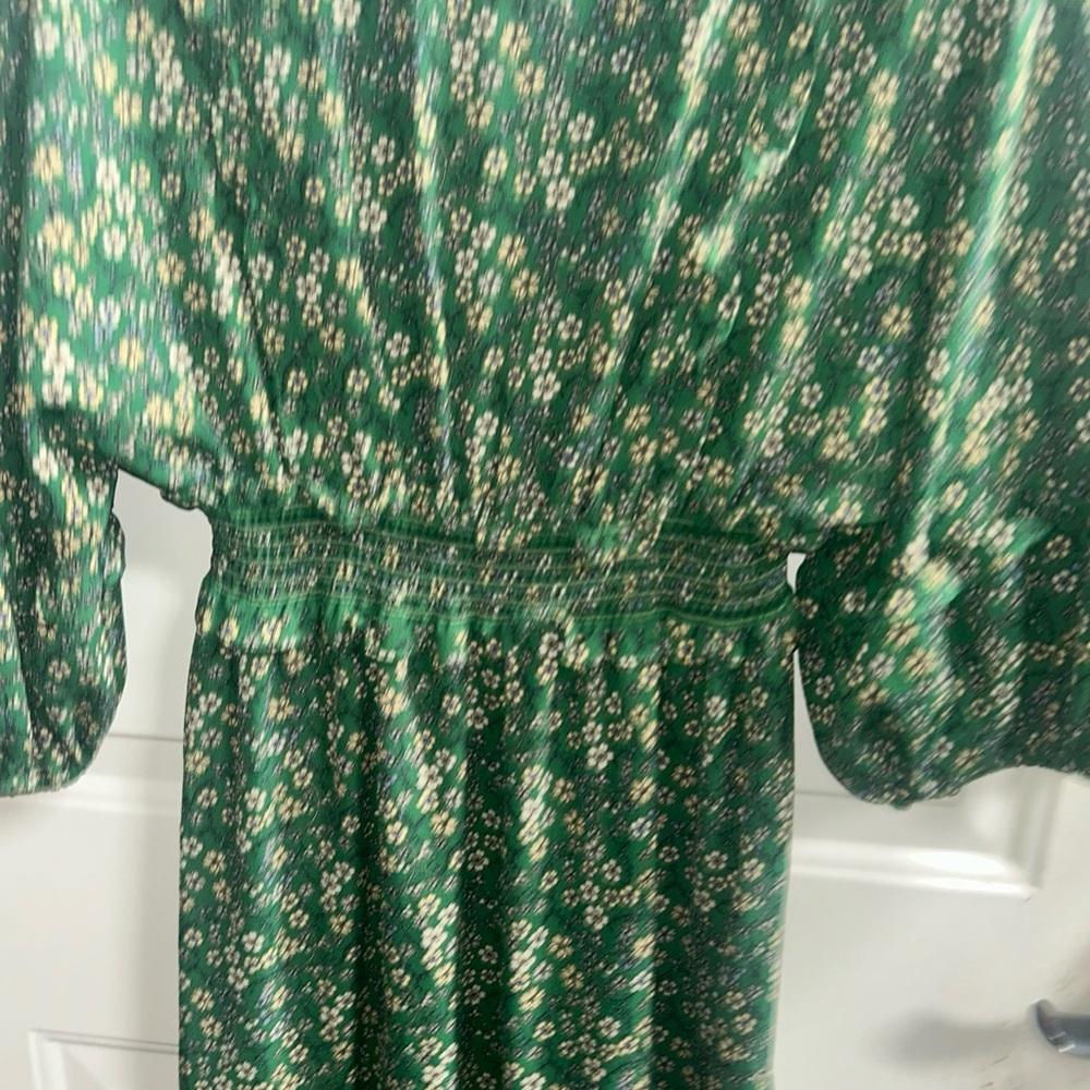 Max Studio Green Sundress with Bishop Sleeves - Picture 16 of 16